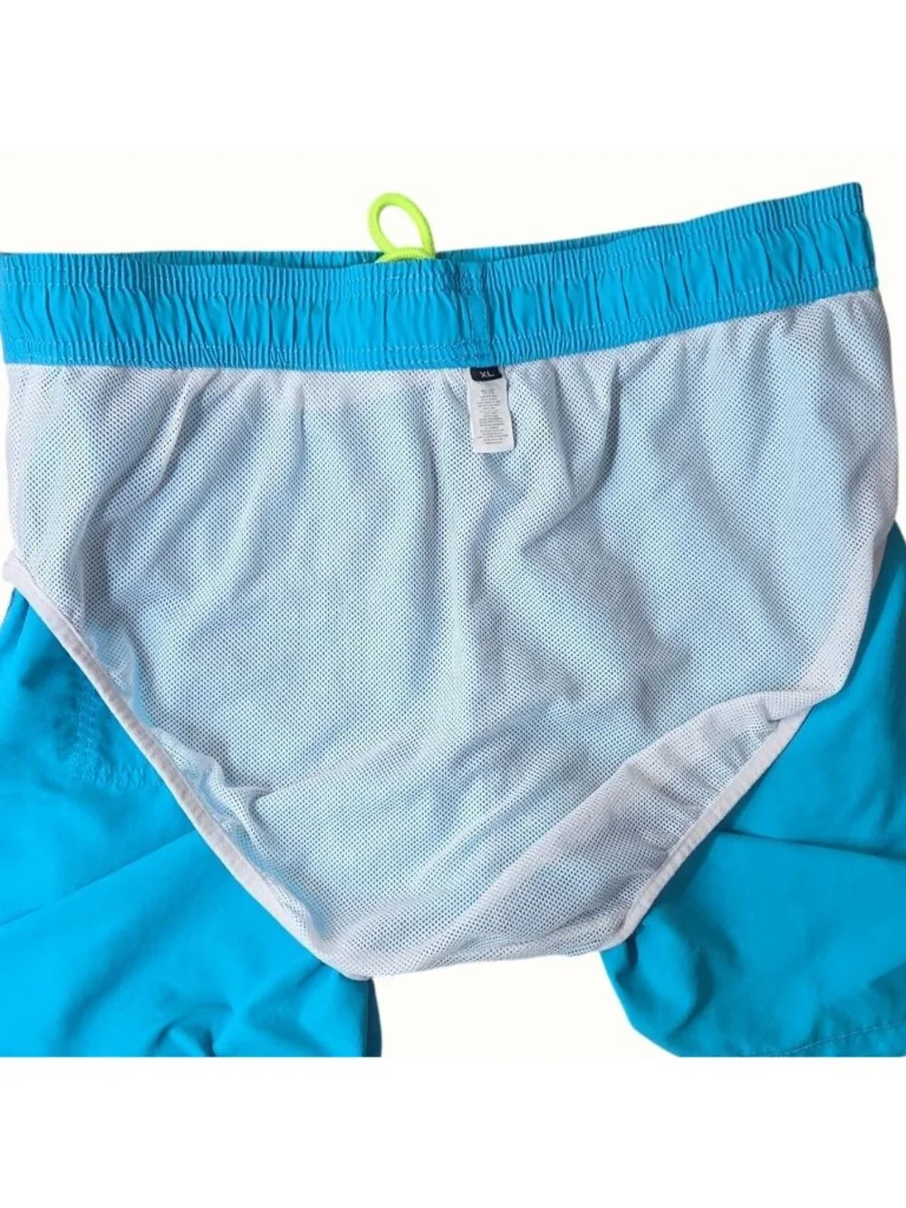 Bundle of 2 Blue Coastal Beach Surf Lined Nylon Swim Trunk Shorts Men's Size XL